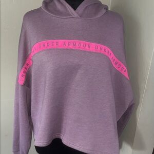 NWOT Under Armour Lavender Hoodie with Neon Pink Details